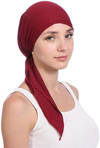 Mulheres bandana presa a quimiotela lenço de tampa de turbante embrulhada para capa de cabelo para dormir para mulheres boné de sono