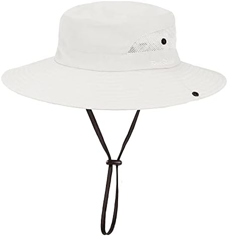 Chapéu de sol clássico de rabo de cavalo para mulheres, malha de bun rabo de cavalo chapéu de balde de proteção UV Hapsa de verão