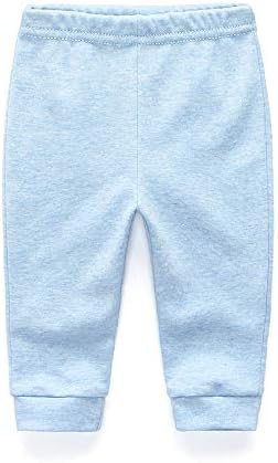 Calças de algodão de algodão de 4 pacote de algodão recém-nascido unissex que bordam perneiras casuais de 0 a 24 meses para meninos