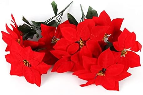 Decorações de Natal Pifude Flores vermelhas de Natal fazem decorações de Natal para casa. Decorações de árvores de Natal