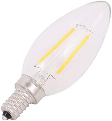 Aexit AC 220V-240V Luminária e controles 2W C35 lâmpada de filamento LED lâmpada de lâmpada E12 branco E12