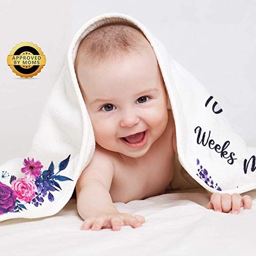 Cobertor de marco de cacto, manta de memória para chá de bebê recém -nascido, cobertor de mês e idade para fotografia de berçário de
