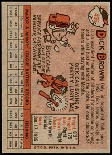 1958 Topps 456 Dick Brown Cleveland Indians Dean's Cards 5 - Ex Indians