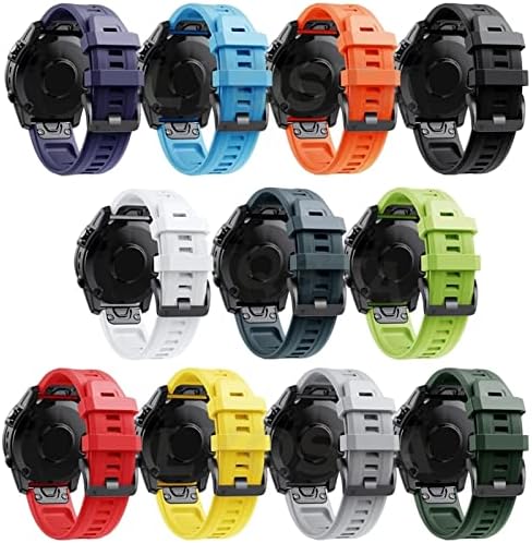 Houcy Official Silicone 26 mm Redução rápida Relógio WatchBand Wristrap for Garmin Fenix ​​7 7x 6 6x 5x 5 3 hr Smart Watch EasyFit