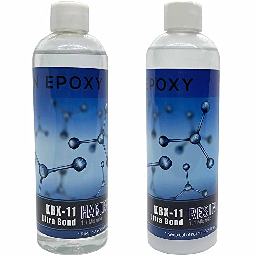 Karbxon KBX -11 Ultra -Bond - Kit de resina epóxi - Epóxi cristalina de 2 partes - alta resistência, alto brilho VOC
