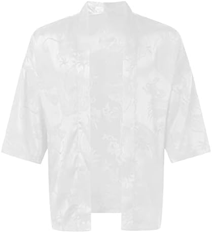 Camisas masculinas de verão Moda de moda Hanfu Cardigan Longe Fairy Robe Retro Tang Tang Cardigan Sweatshirt