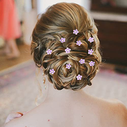 30 PCS mini clipes de cabelo de flor pequenos pinos de cabelo fofos minúsculas mini clipes de garra clipes de flor de lírios barretas