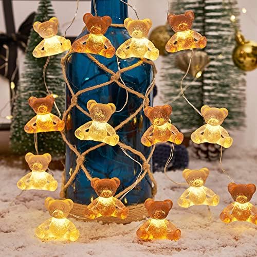 Luzes decorativas internas bonitas de Belniak Presentes de ursinho de pelúcia iluminagem de novidade e luzes de cordas de pônei
