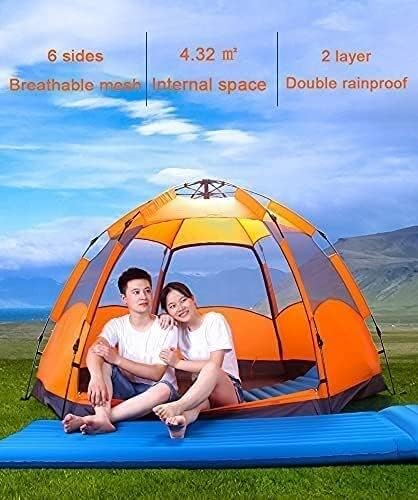 tenda de tenda ao ar livre camping de camping tenda de acampamento com pó e hall pólo e conta à prova de chuva, 5-8 pessoas Double