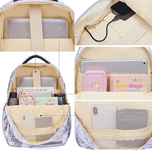 Mochila Blubon para mulheres 15,6 polegadas Laptop Bookbag School Backpack Girl Daypack