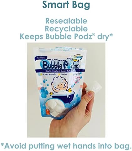 Trukid Bubble Podz Bubble Bath for Baby & Kids, Bomba de banho refrescante suave para a pele sensível, balança de pH 7 para sensibilidade ocular, hidratantes e ingredientes naturais, Yumberry