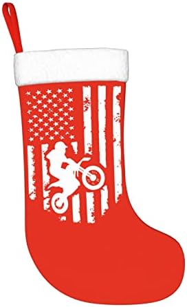 ZP-CCYF USA SPAND DIRTBIGE MOTOCROSS MOTOCRESS STOCAÇÃO DO Holida de férias Socking Socas de Natal Decoração clássica