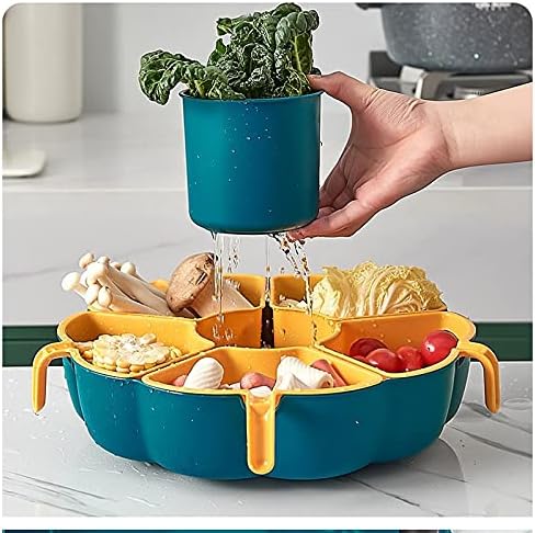Miss Z Dreno de frutas cesto de cesta de panela quente cesta de alimentos giratórios para prato homefruit