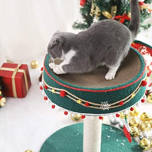 Torre de gato da árvore da árvore da árvore de gatos com cama, correndo de gato de Natal para pequenos gatos, a plataforma