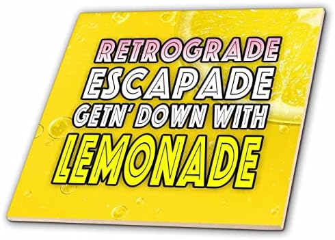 Imagem 3drose de palavras escapadas retrógradas para baixo com limonada - azulejos
