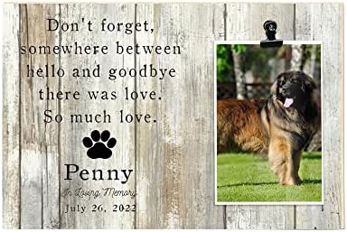 Em memória amorosa Leonberger Dog Cão personalizado Clipe Frame Pet Remembrance Prese