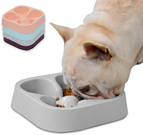 Hifrenchies Bowl de cachorro de alimentação lenta e saudável para Bulldog Francês -Medidor de Livre Tigela de Cão Sem Chocking Comida
