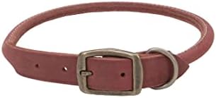 Circle T Rustic Leather Redond Dog Collar, 3/4 x 20, chocolate