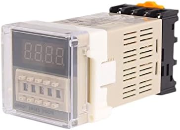 MOPZ DH48S-S 0.1S-990H AC 110V 220V DC 12V 24V Ciclo de repetição SPDT Switch de tempo programável Timer Relé com soquete
