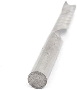 X-dree de 4 mm de corte diâmetro de flauta única moinho de extremidade espiral de 22 mm de corte de corte (corte de 4 mm dia flauta