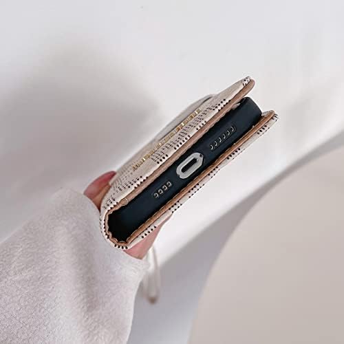 Caso de luxo do Mino Mall para iPhone 12 Pro Max Designer Padrão Classic PU PULLETS PULHO DE CALARIA TAPE TURNO Premium Flip Magnetic