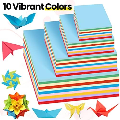 4100 folhas de papel de origami sinmoe tamanhos variados papel diy papel colorido vívido colorido papel quadrado de