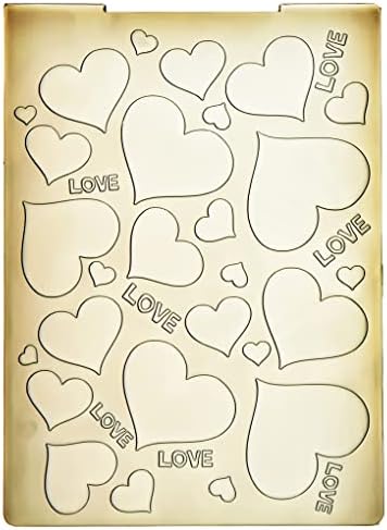 DdouJoy Heart Love Background Plástico Pastas de relevo para fabricação de cartões de cartão e outros artesanato em papel