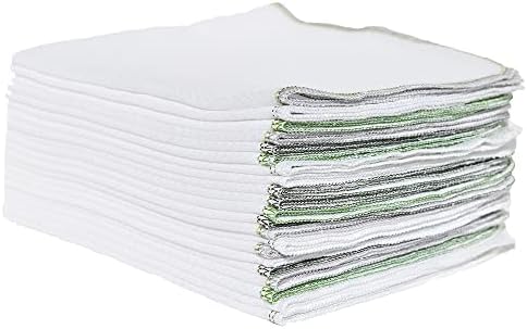 Toalhas resistentes - 21 toalhas de papel reutilizáveis, algodão grande, lavável, absorvente, hidrodiamond