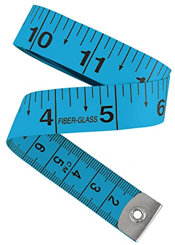 Crafjet Blue Soft Fita Medidas para medições corporais, costura, alfaiataria, artesanato e perda de peso - com versátil