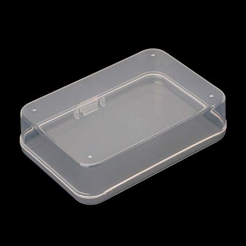 Akoak Clear Polipropileno Retângulo Mini recipientes de armazenamento Caixa com tampa articulada para acessórios, artesanato,