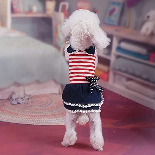Nacoco Dog American Flag Dress 4 de julho do dia da independência dos EUA
