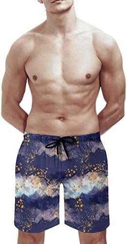 Men's Board Shorts Swim Vintage Swim Bathing Suiting com bolsos impressões engraçadas treino casual Summer Swim Shorts
