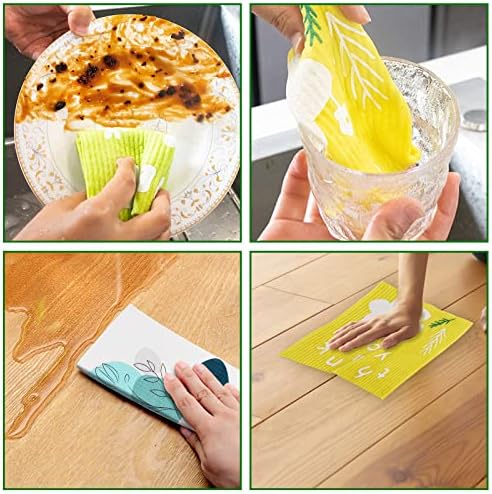 Toalhas de papel reutilizáveis ​​para tufusiur, panos de pratos suecos para cozinha, toalhas de cozinha reutilizáveis ​​para toalhas