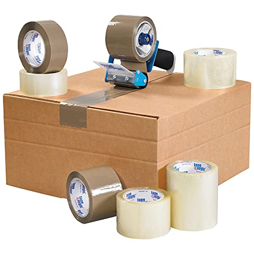 Caixas de transporte de lógica de fita Multi-Depth 4 L x 4 W x 4 H, 25-Pack | Caixa de papelão corrugada para embalagem, movimentação