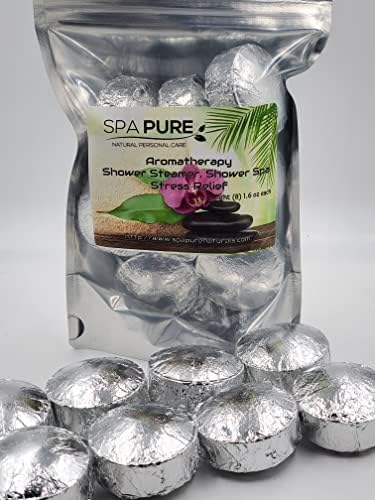 Spa Pure Stress Allear Aromaterapy: Bombas/comprimidos de chuveiro Óleos essenciais naturais/orgânicos - Transforme seu