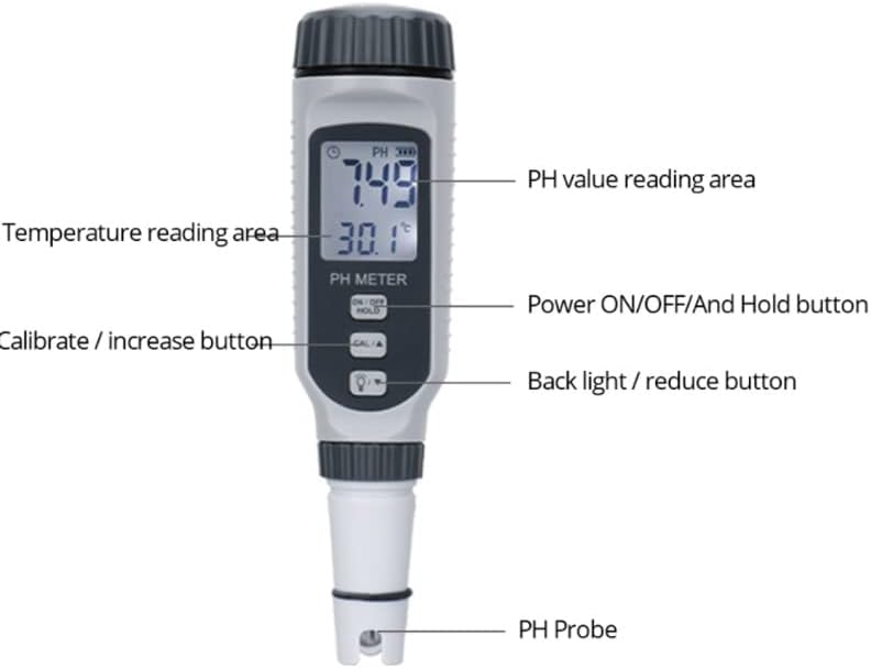 N/A Profissional Tipo de caneta PH Medidor portátil PH da qualidade do testador ácido para aquário ácido ácido água pH medidor