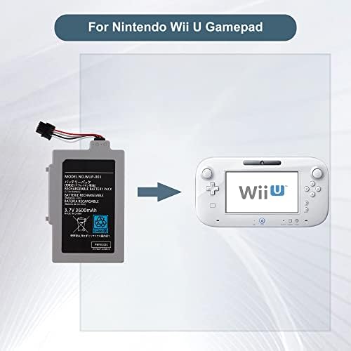 Bateria de substituição WUP-001 Compatível com Nintendo Wii U gamepad com ferramentas