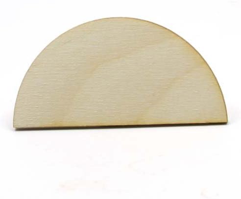 MyLittlewoodshop - PKG de 50 - Circular meia - 3 polegadas por 1-1/2 polegadas e 1/8 de polegada de madeira inacabada