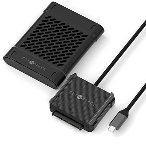 Setmspace SATA para cabo USB, USB3.0-C a 2,5 ”SATA III Kit adaptador de disco rígido para conversor externo para transferência de