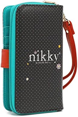 Destino de Nicole Lee Flip Flip Phone Carteira Universal Tamanho Universal Cartão de crédito Slots de couro Eco Couro