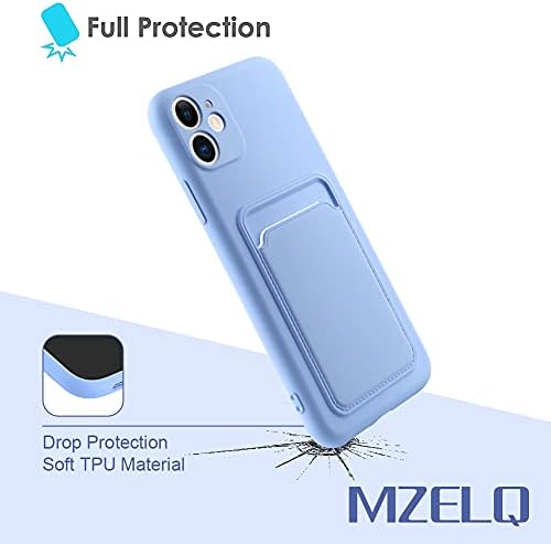 Caixa da carteira Mzelq para iPhone 11, tampa de proteção contra câmeras do suporte para cartão para iPhone 11 + protetor de tela,
