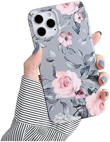 Yelovehaw projetado para iPhone 12 Pro Max Case for Women Girls, Caso fofo de proteção de proteção completa e suave, padrão