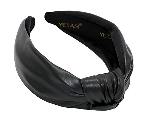 Yetasi Black Leather Bonted Head Band for Women: porque os dias bagunçados merecem uma solução chique