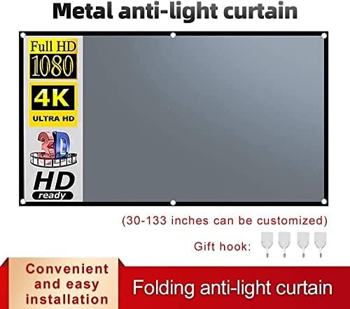 Telas de projeção, tela do projetor externo 16: 9 Tela da cortina anti-luz do projetor