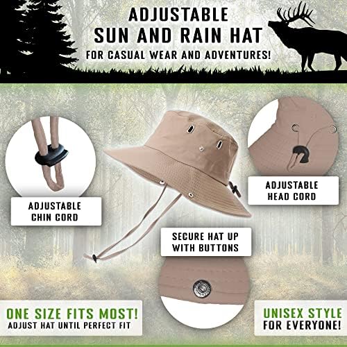 Mountain Sun Hat para aventura ao ar livre ventilou largura chapéu de boonie com tampa de safari ajustável Cap jardinagem de pesca