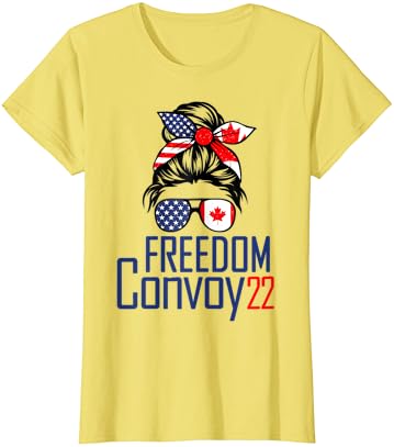 Freedom Comboy 2022 Apoiador I Apoio a camiseta Canadian Truckers