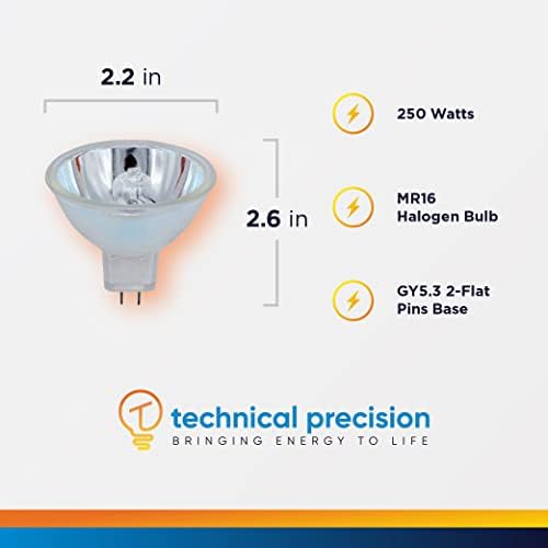 Substituição de precisão técnica para Dentsply Triad 2000 Lâmpada de lâmpada 250 watts 120 volts MR16 BULB