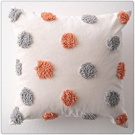 Zhuhw feito de travesseiro bordado geométrico marge wCase WCase Crega cinza Cushion Tampa de almofada decorativa Deep