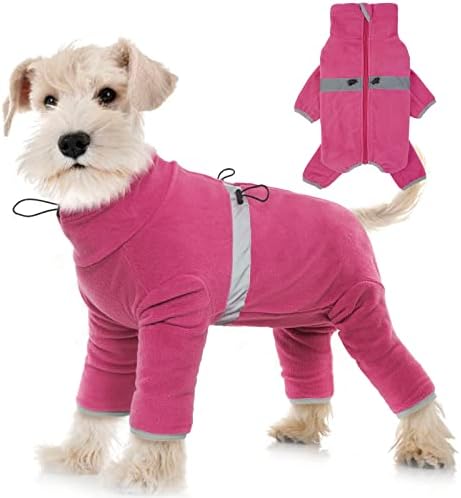 Caso de inverno Dog Dog Roupas de lã Polar Jaqueta de pulôver de corpo inteiro à prova de vento, roupa de pijamas de
