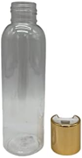 Garrafas plásticas de 4 oz Clear Cosmo -12 Pacote de garrafa vazia Recarregável - BPA Free - Óleos essenciais - Aromaterapia